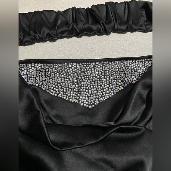 Maria Bonita Black Celebrity Dress Style Strap Shoulder Bodycon Pencil dress L - Picture 10 of 16